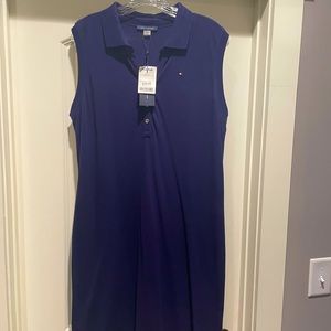 Tommy Hilfiger size large navy blue shirt dress